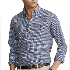 Ralph Lauren Black and White Gingham Checkered Shirt